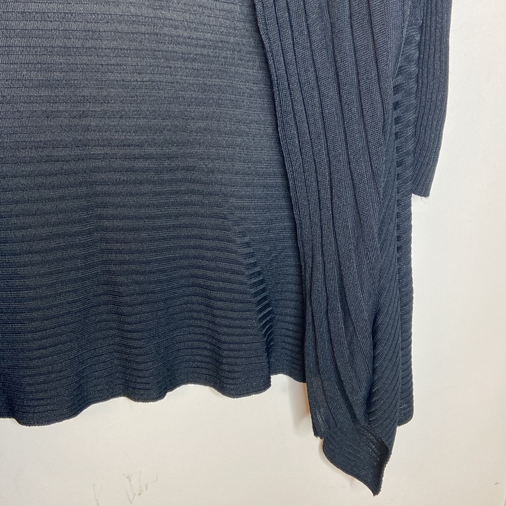 ORANGE Black Open Front Ribbed Cardigan - Picture 5 of 12